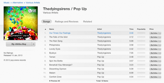 Split Album on iTunes