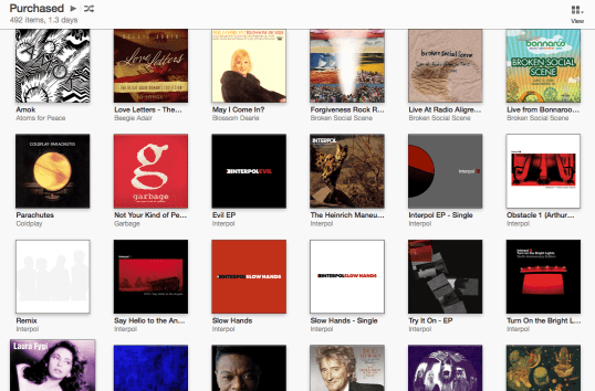 purchased on iTunes store