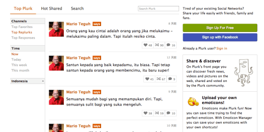 1Mario Teguh di Plurk