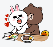 stiker line peyuk dari belakang